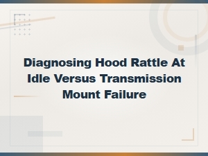 Diagnosing Hood Rattle at Idle Versus Transmission Mount Failure